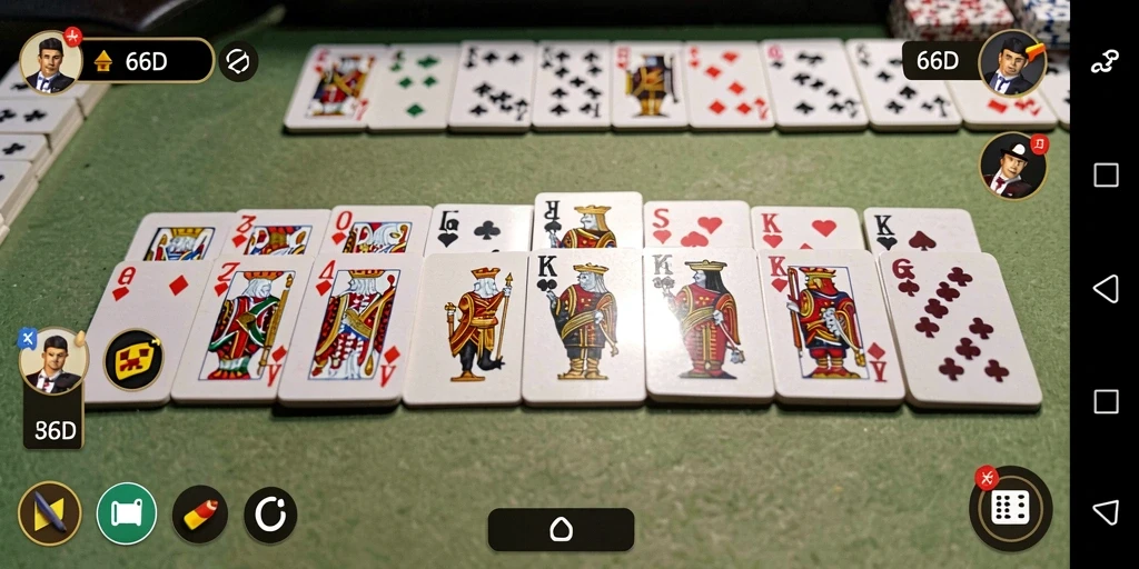 Tampilan gameplay seru dalam permainan domino 66D.