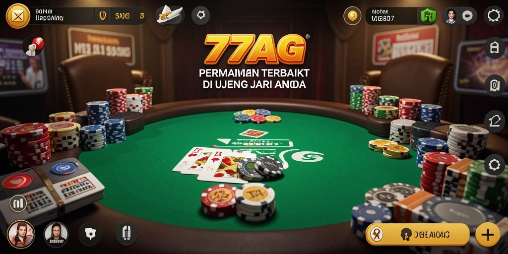 Screenshot gameplay Poker yang mendebarkan di 77AG.