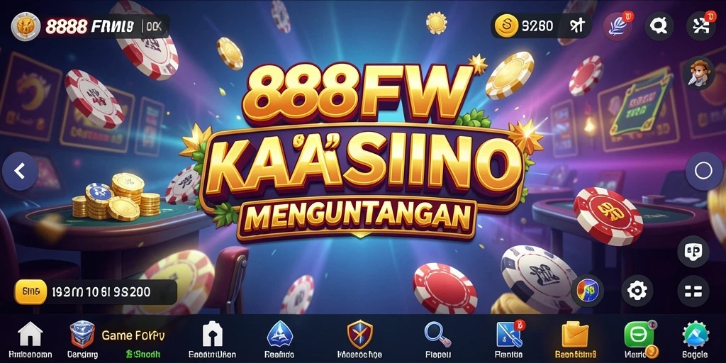 Tampilan gameplay Kasino yang menarik dan penuh warna di 888FW.