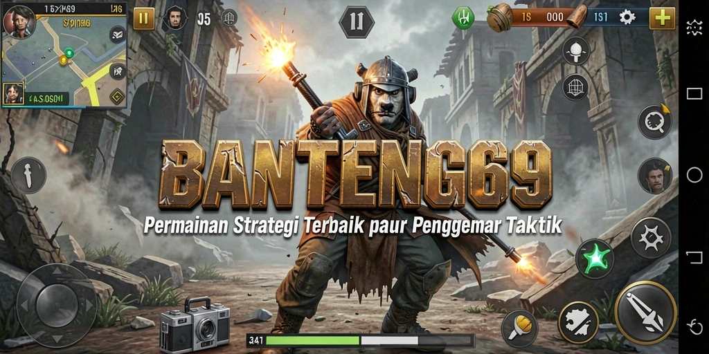Screenshot BANTENG69 menampilkan pertempuran strategis yang intens.