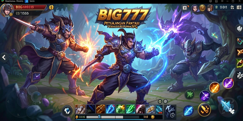 Screenshot gameplay BIG777 menampilkan pertarungan seru dan lingkungan yang menawan.