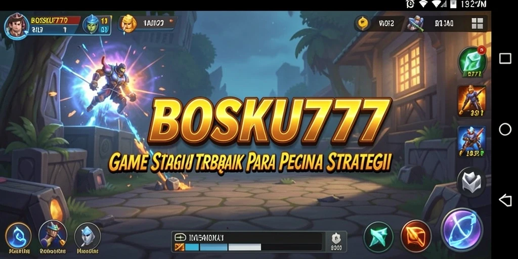 Screenshot gameplay <strong>BOSKU777</strong> menampilkan aksi strategi yang menegangkan.