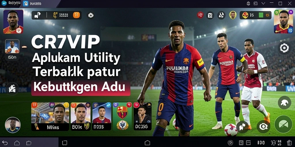 Tampilan antarmuka aplikasi CR7VIP yang intuitif.