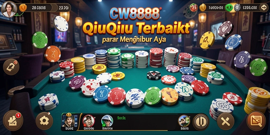 Tangkapan layar CW8888 menampilkan aksi seru permainan QiuQiu.