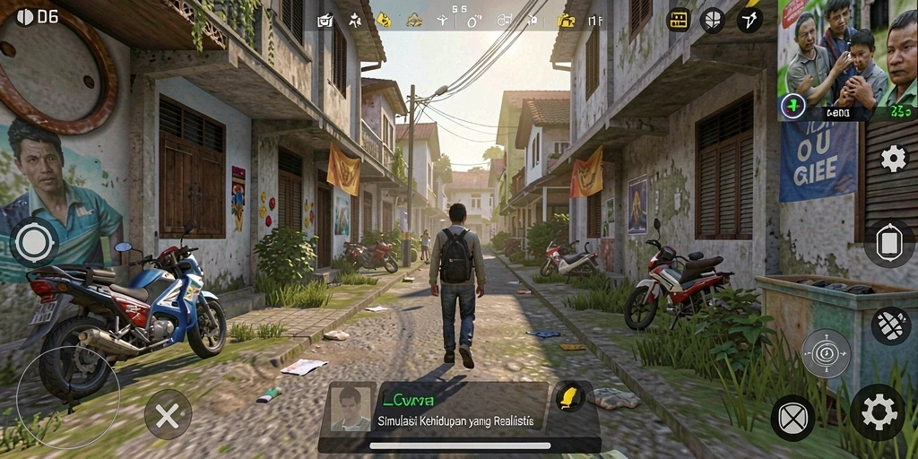 Tampilan gameplay D06 yang menarik dengan aksi simulasi kehidupan.