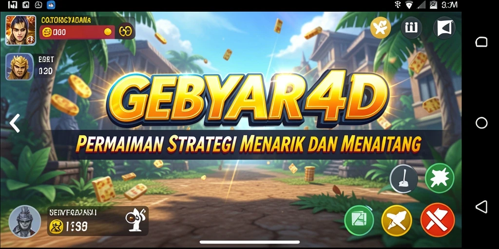 Screenshot utama GEBYAR4D menampilkan gameplay strategi yang mendebarkan.