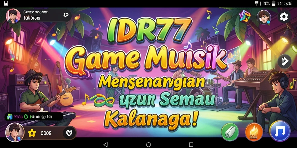 Tampilan gameplay seru dari game musik IDR77.