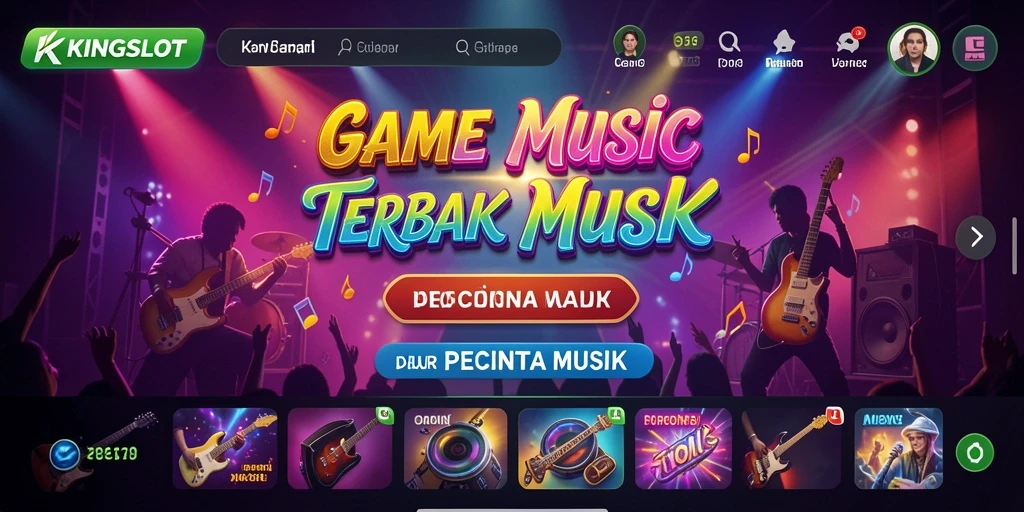 Tampilan screenshot KINGSLOT menampilkan gameplay seru dengan musik yang menggugah semangat.