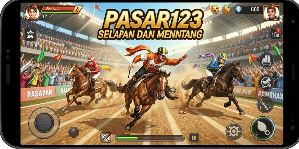 Tampilan gameplay balapan yang memukau dan mendebarkan.