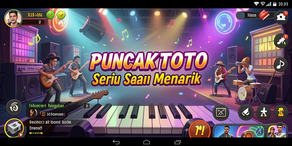 Screenshot gameplay PUNCAKTOTO menampilkan keseruan bermain musik.