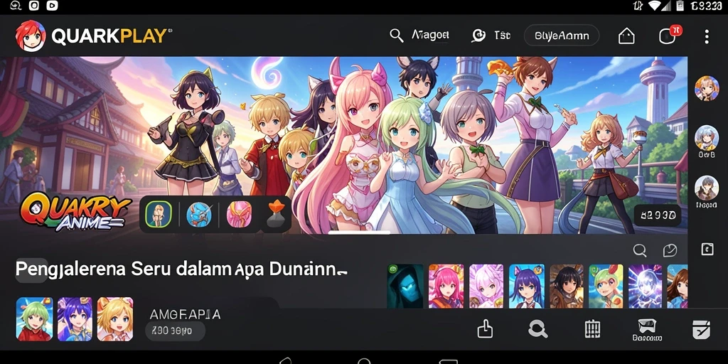 Tampilan gameplay seru dengan karakter anime yang menarik.