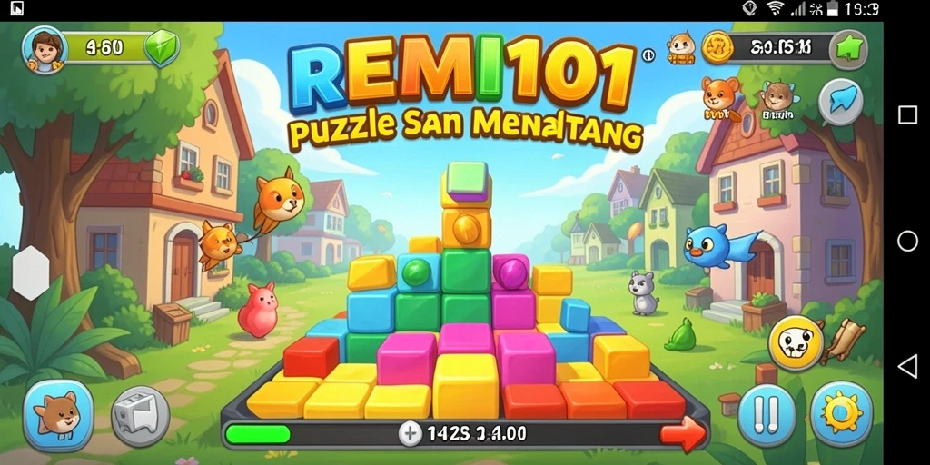 Tangkapan layar gameplay <strong>REMI101</strong> menampilkan tantangan Puzzle yang seru.