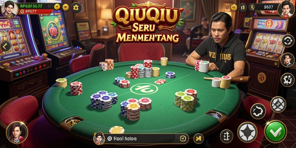 Tampilan gameplay QiuQiu yang menarik dan penuh strategi.
