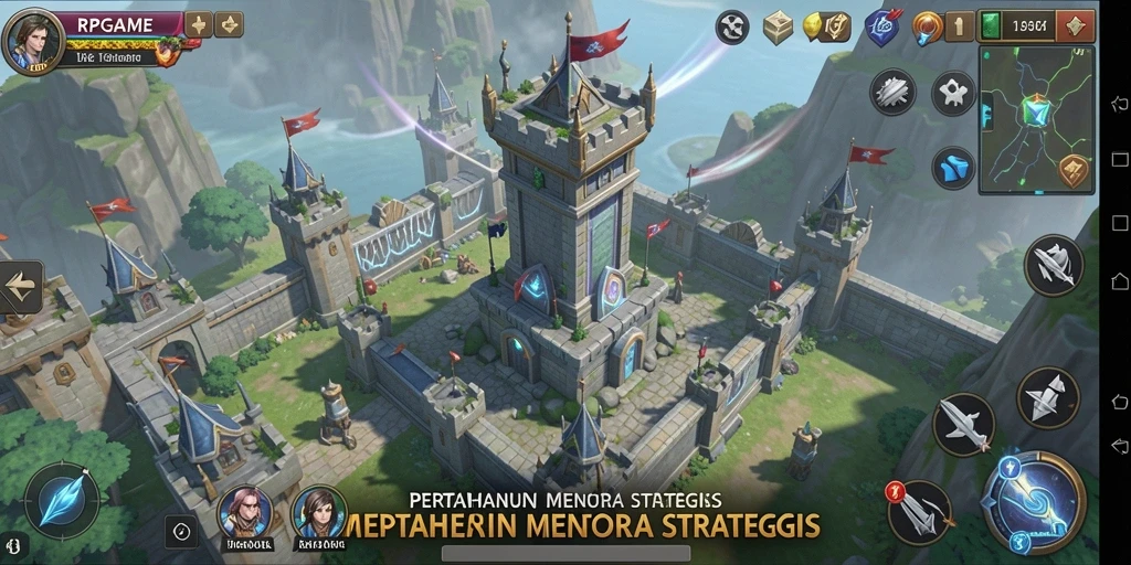 Screenshot RPGAME menampilkan pertahanan menara yang strategis dan seru.
