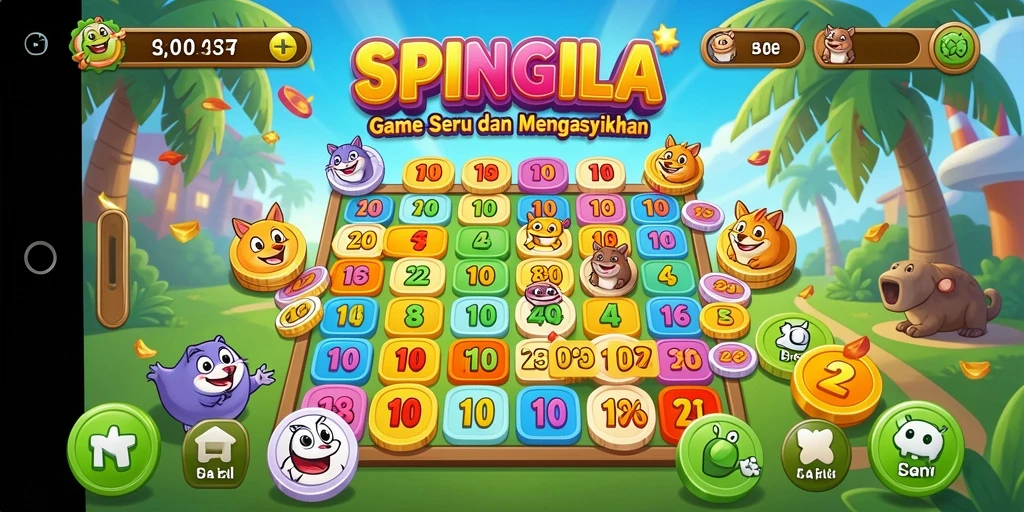 Tampilan gameplay seru dan interaktif di SPINGILA.